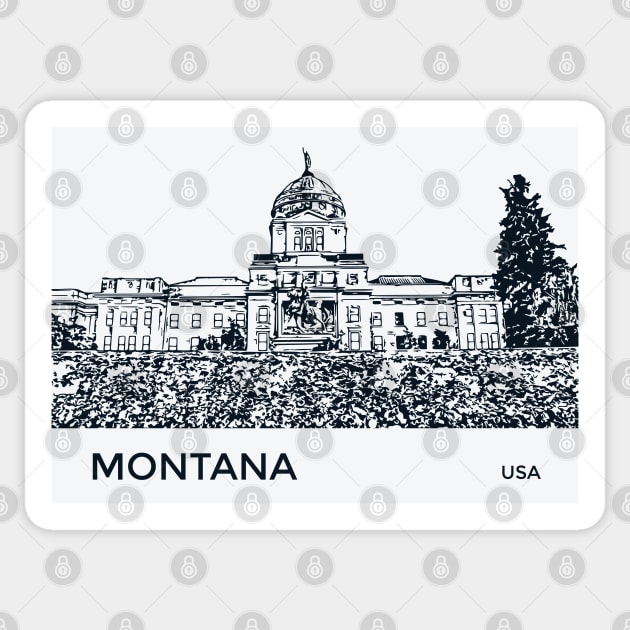 Montana State USA Sticker by Lakeric